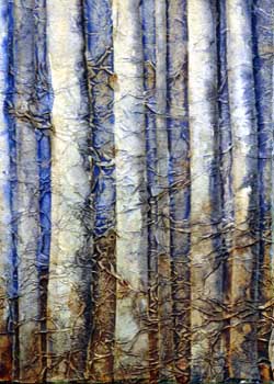 September - "Northwoods" by Rebecca Herb, Madison WI - Mixed Media - SOLD
